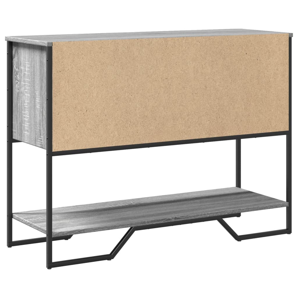 Table console sonoma gris 100x35x74,5 cm bois d'ingénierie - XIOS