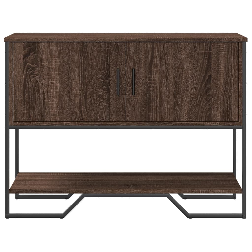 Table console chêne marron 100x35x74,5 cm bois d'ingénierie - XIOS