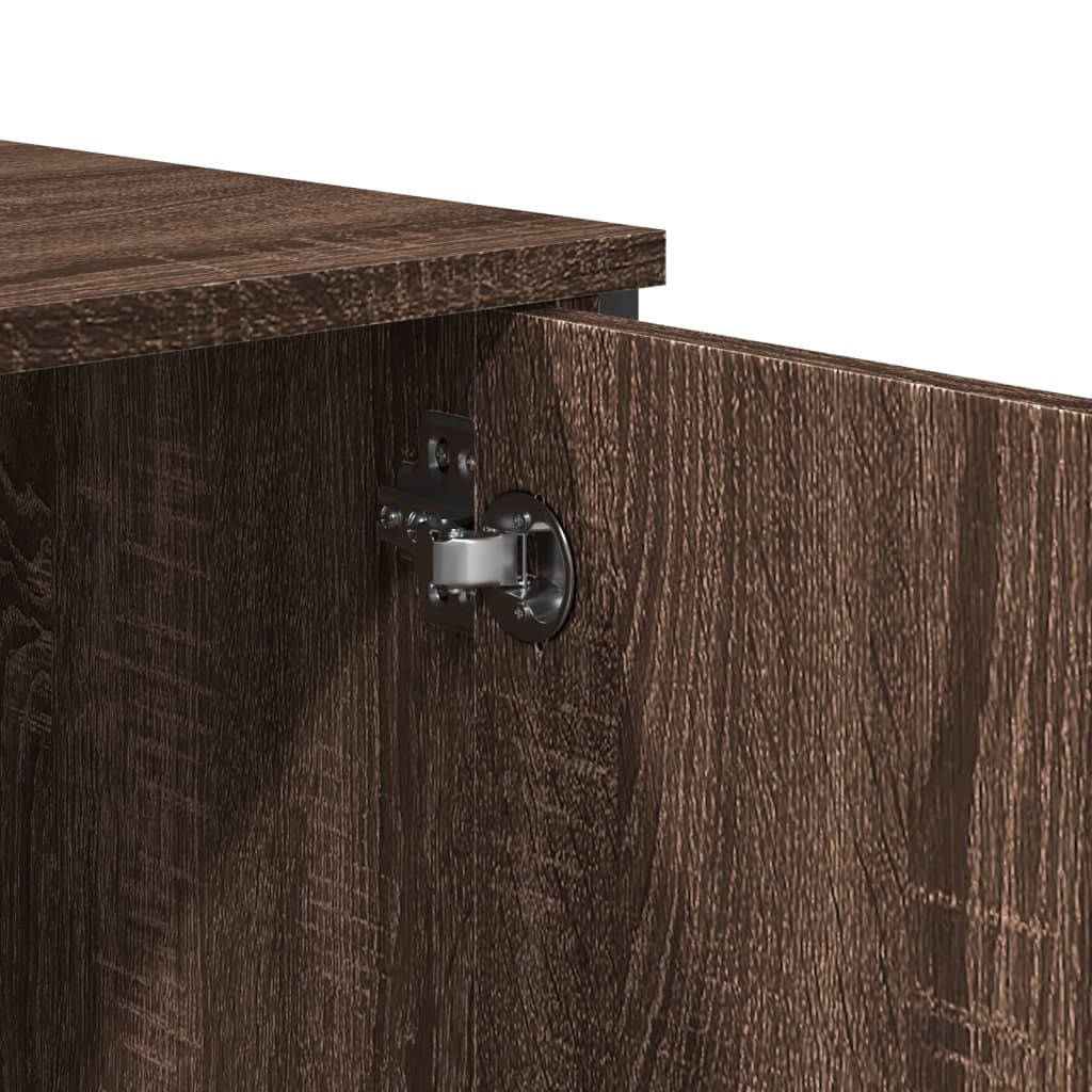 Table console chêne marron 100x35x74,5 cm bois d'ingénierie - XIOS