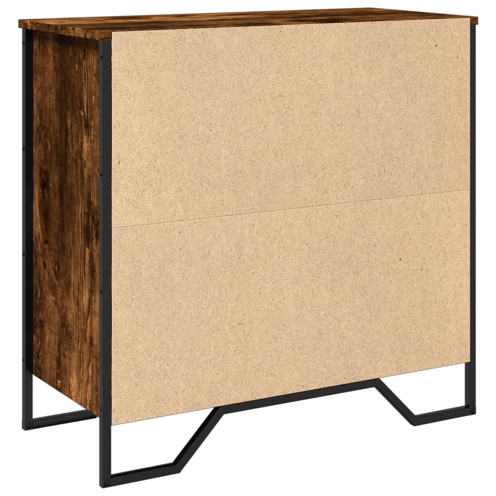 Buffet chêne fumé 78x35,5x74,5 cm bois d'ingénierie - XIOS