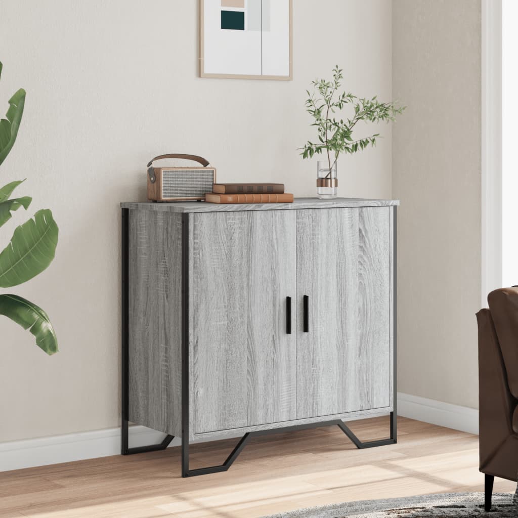 Buffet sonoma gris 78x35,5x74,5 cm Bois d'ingénierie - XIOS