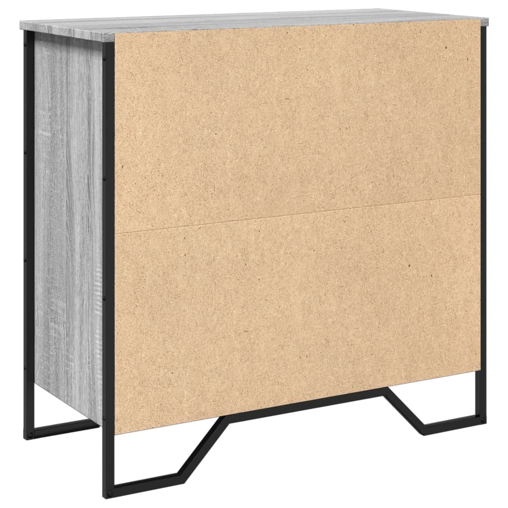 Buffet sonoma gris 78x35,5x74,5 cm Bois d'ingénierie - XIOS