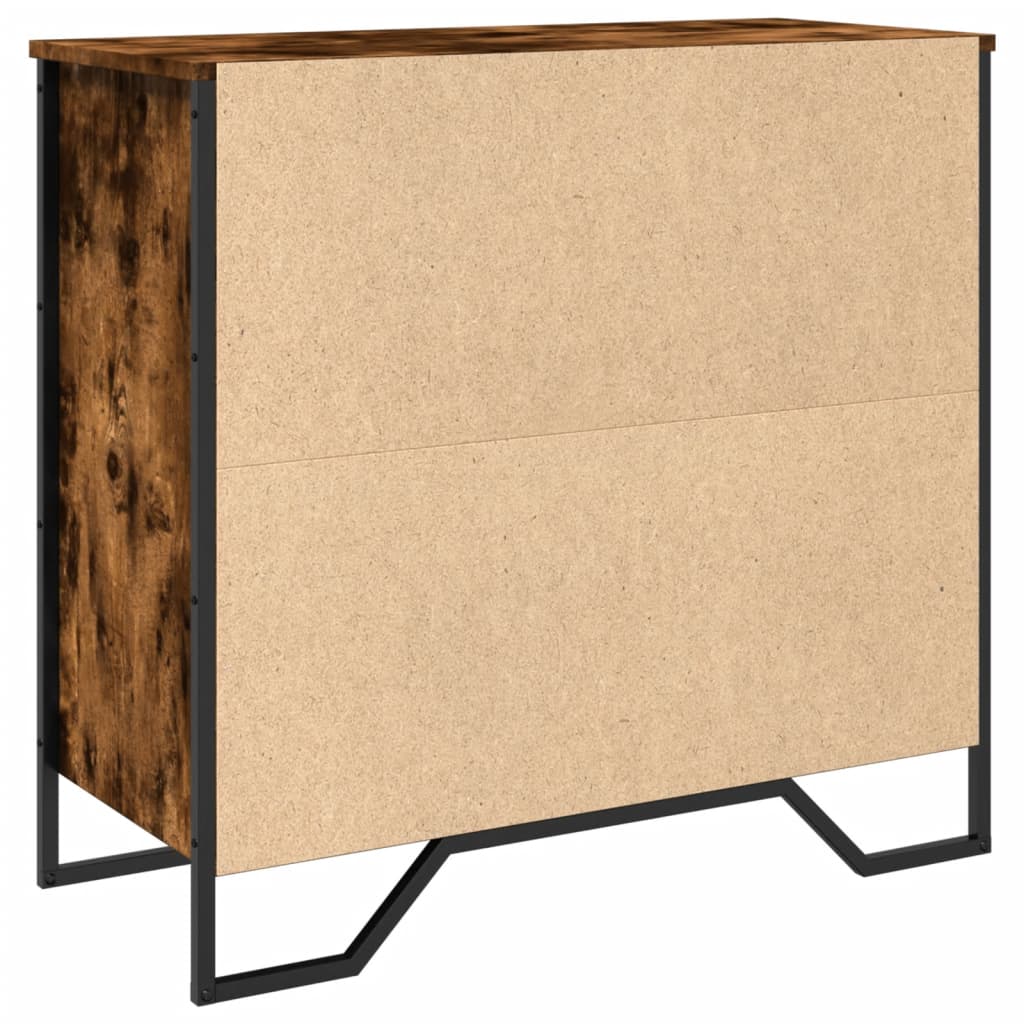 Buffet chêne fumé 79,5x35,5x74,5 cm bois d'ingénierie - XIOS