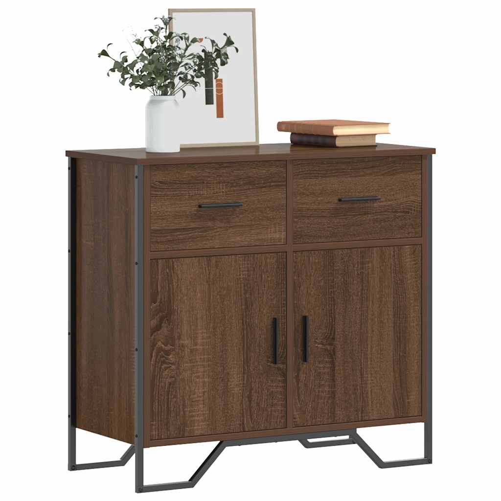 Buffet chêne marron 79,5x35,5x74,5 cm bois d'ingénierie - XIOS