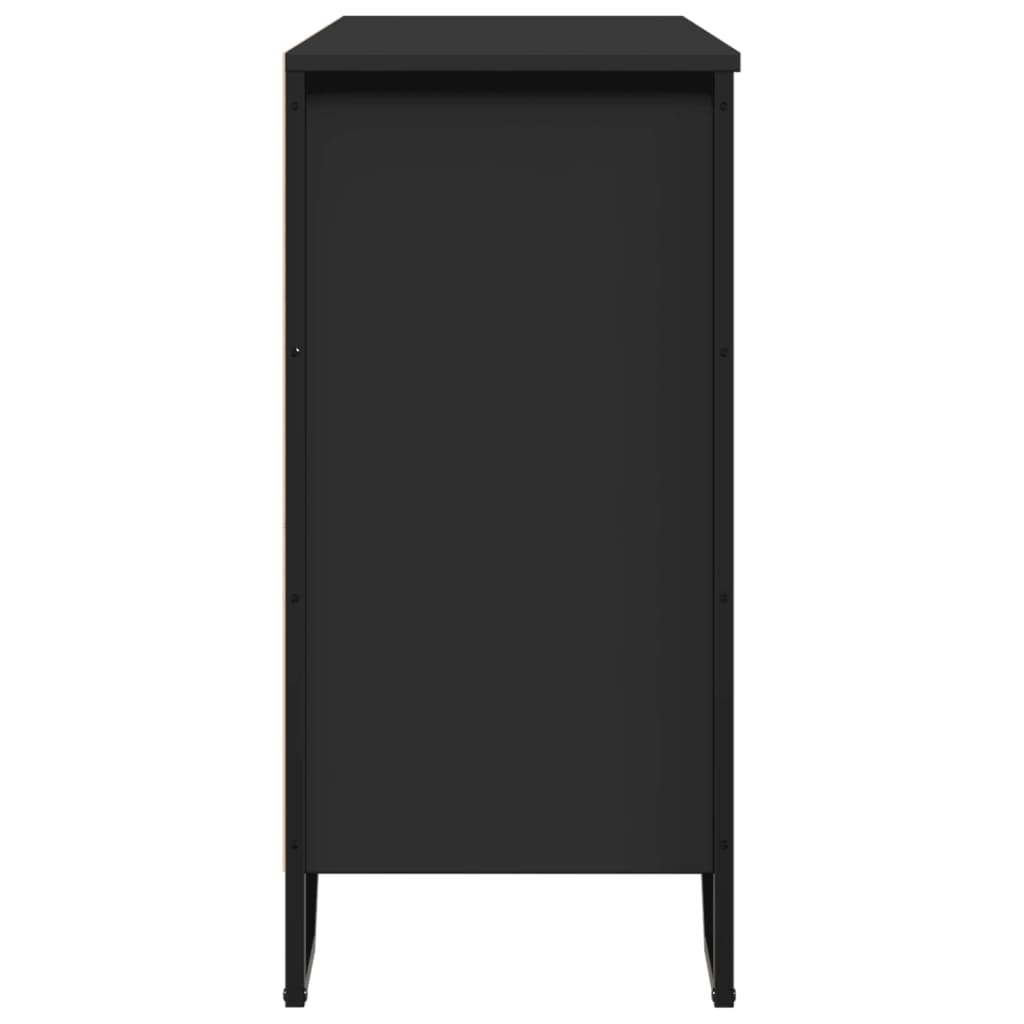 Buffet noir 91x35,5x74,5 cm bois d’ingénierie - XIOS