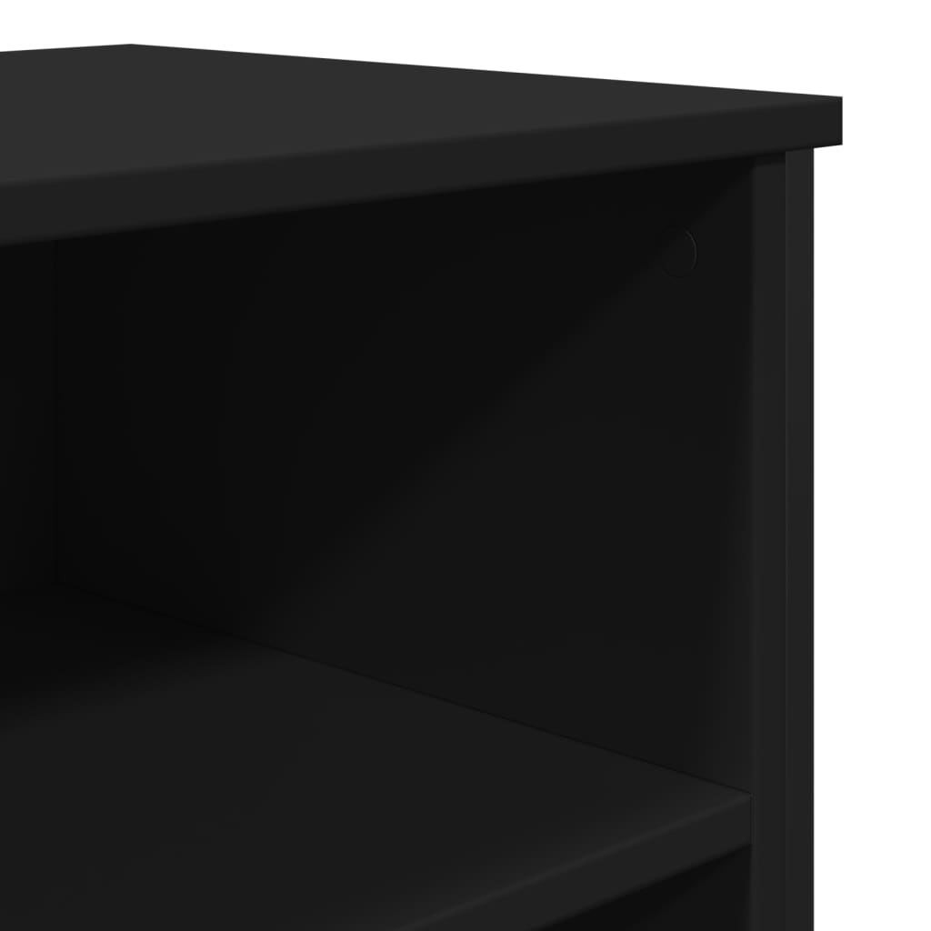 Buffet noir 91x35,5x74,5 cm bois d’ingénierie - XIOS