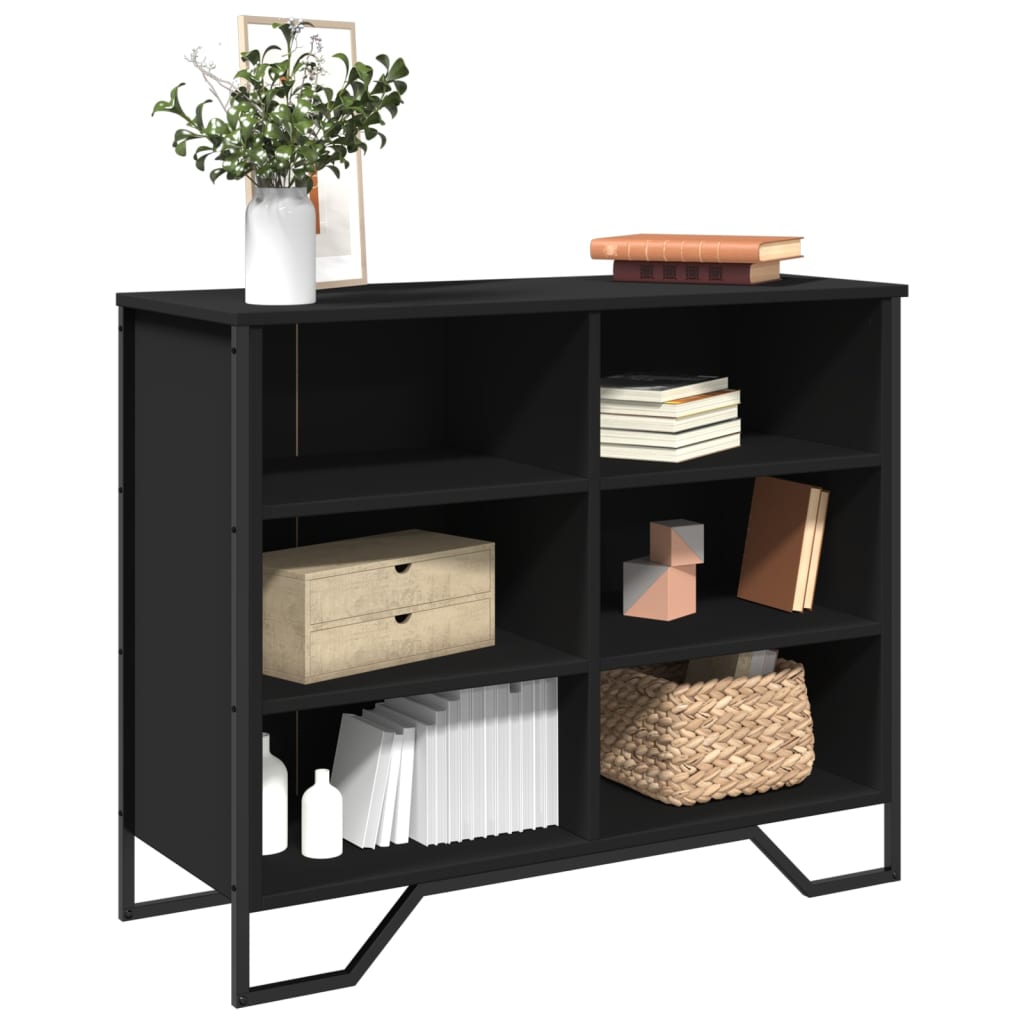 Buffet noir 91x35,5x74,5 cm bois d’ingénierie - XIOS