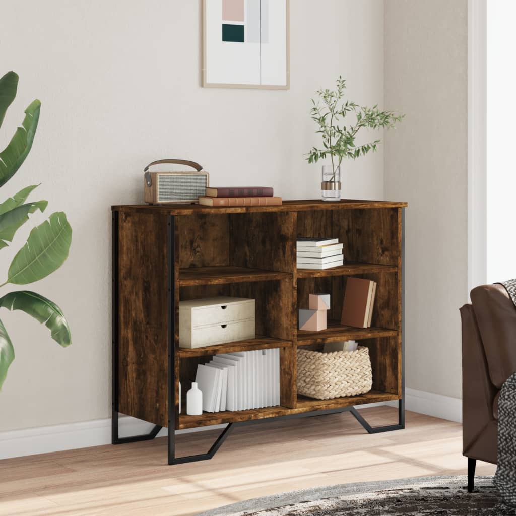Buffet chêne fumé 91x35,5x74,5 cm bois d'ingénierie - XIOS