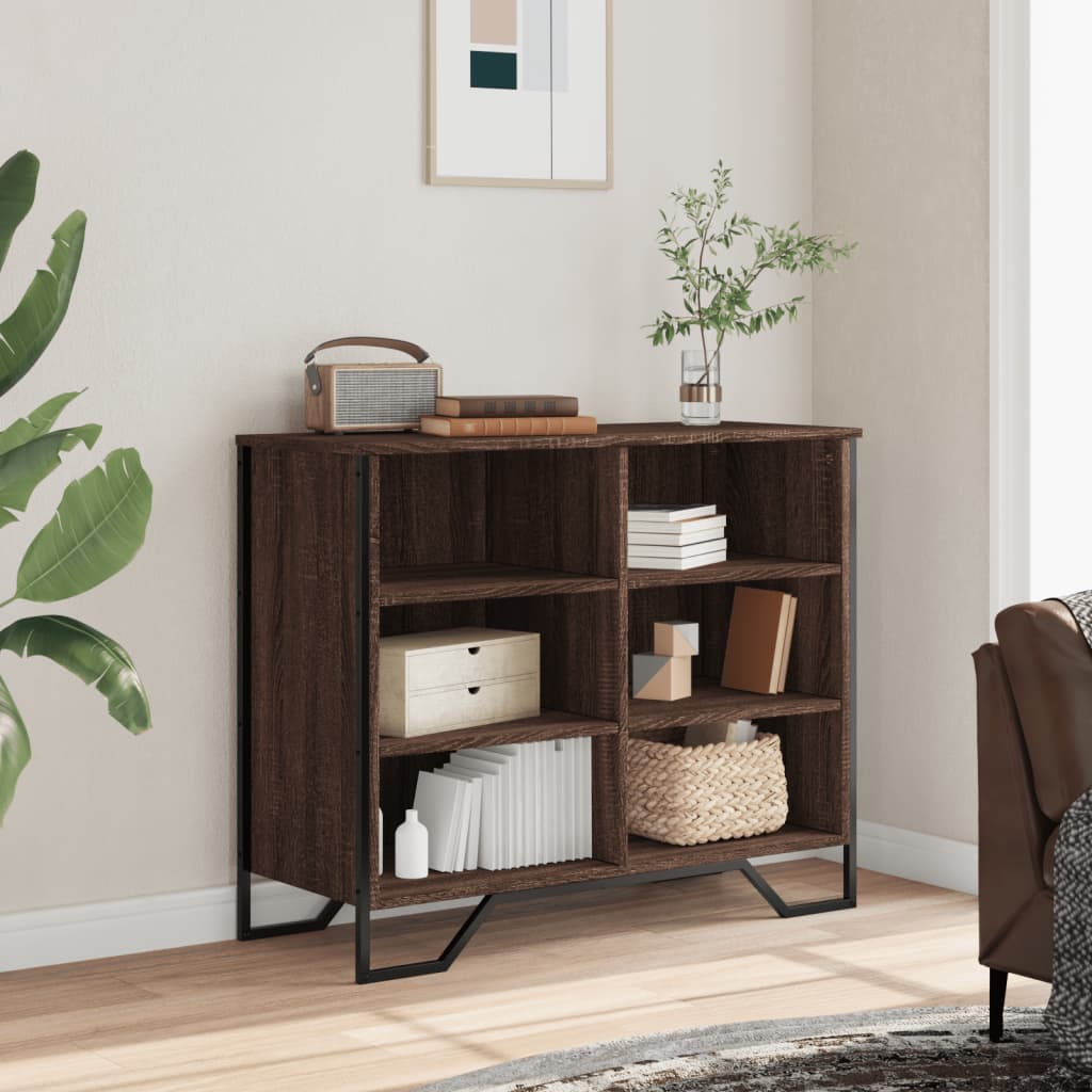 Buffet chêne marron 91x35,5x74,5 cm bois d'ingénierie - XIOS