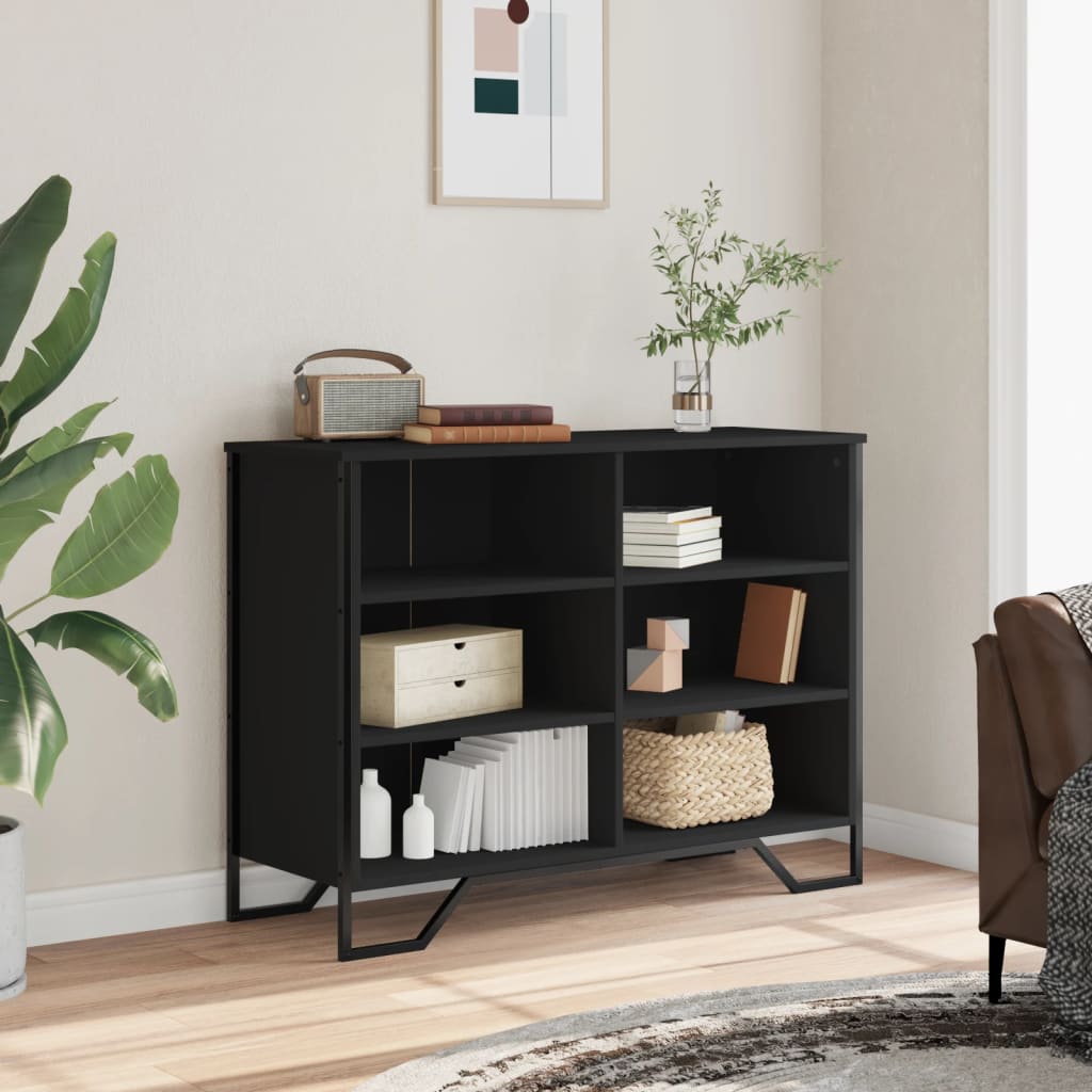 Buffet noir 101x35,5x74,5 cm bois d'ingénierie - XIOS