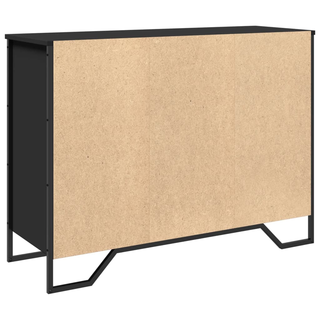 Buffet noir 101x35,5x74,5 cm bois d'ingénierie - XIOS