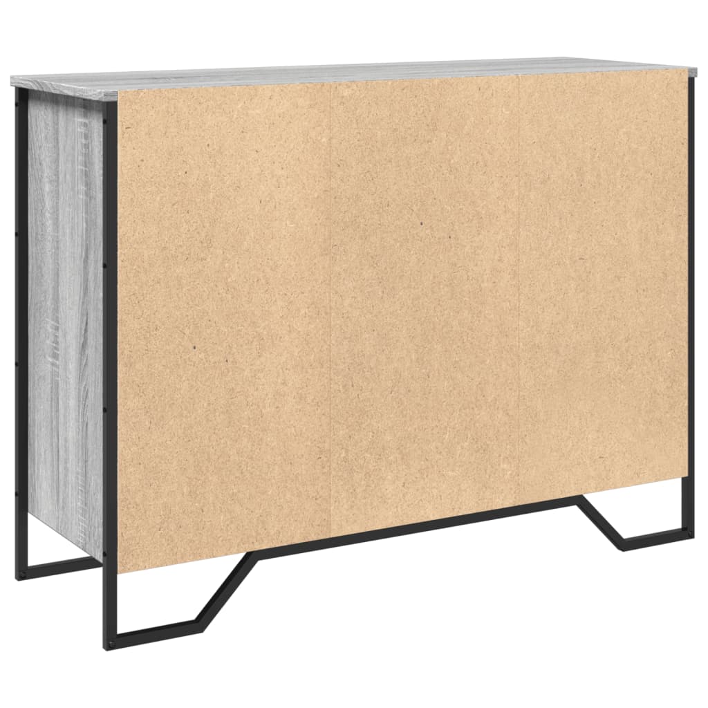 Buffet sonoma gris 101x35,5x74,5 cm bois d'ingénierie - XIOS