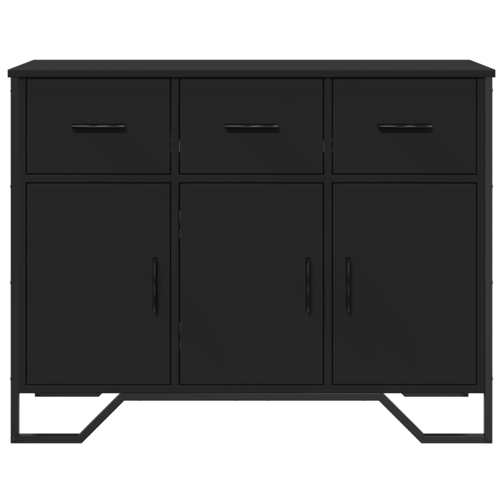 Buffet noir 97x32,5x74,5 cm bois d’ingénierie - XIOS
