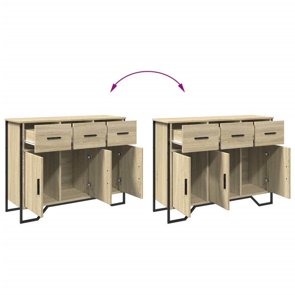 Buffet chêne sonoma 97x32,5x74,5 cm bois d'ingénierie - XIOS