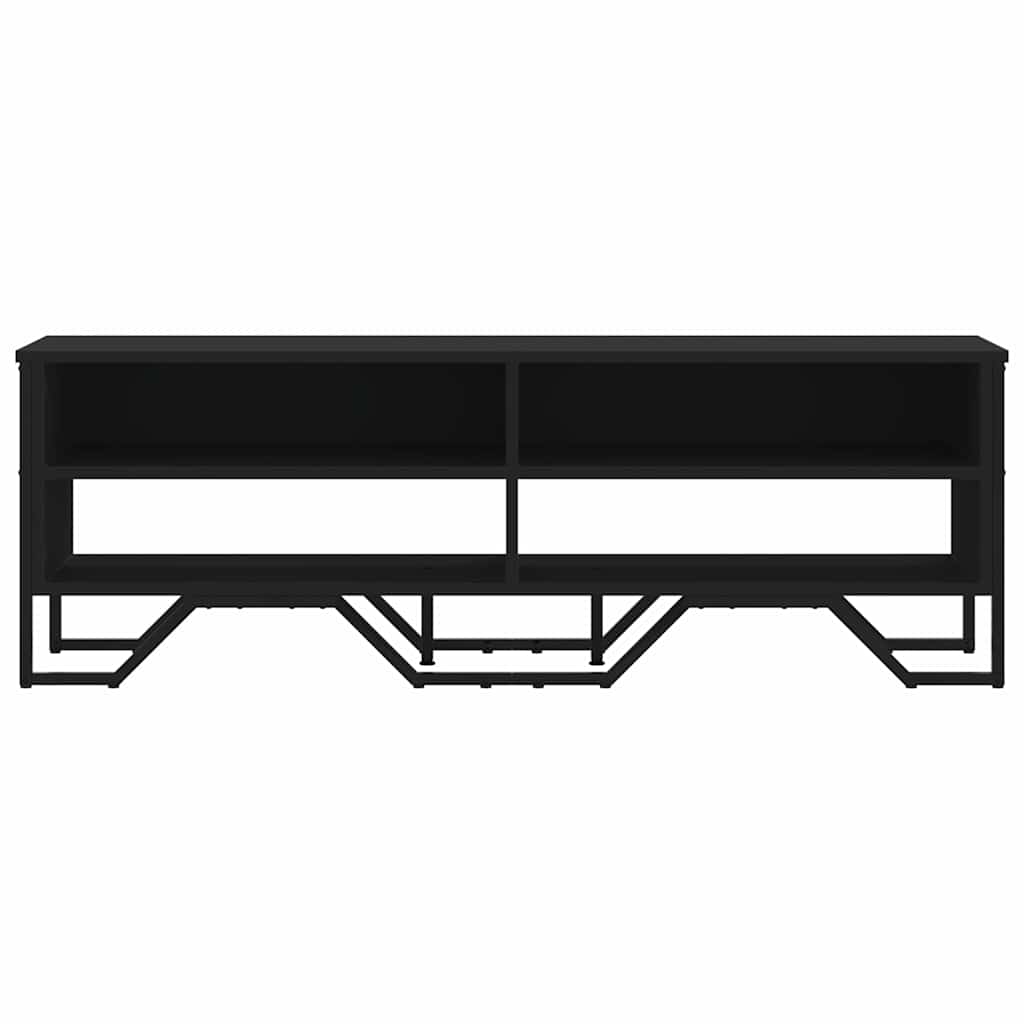 Meuble TV noir 122x34x41 cm bois d'ingénierie - XIOS