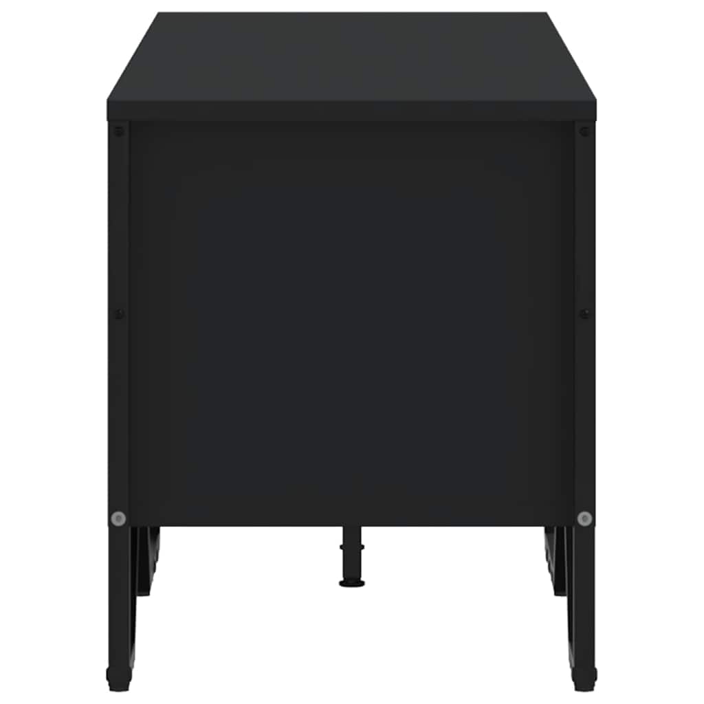 Meuble TV noir 122x34x41 cm bois d'ingénierie - XIOS