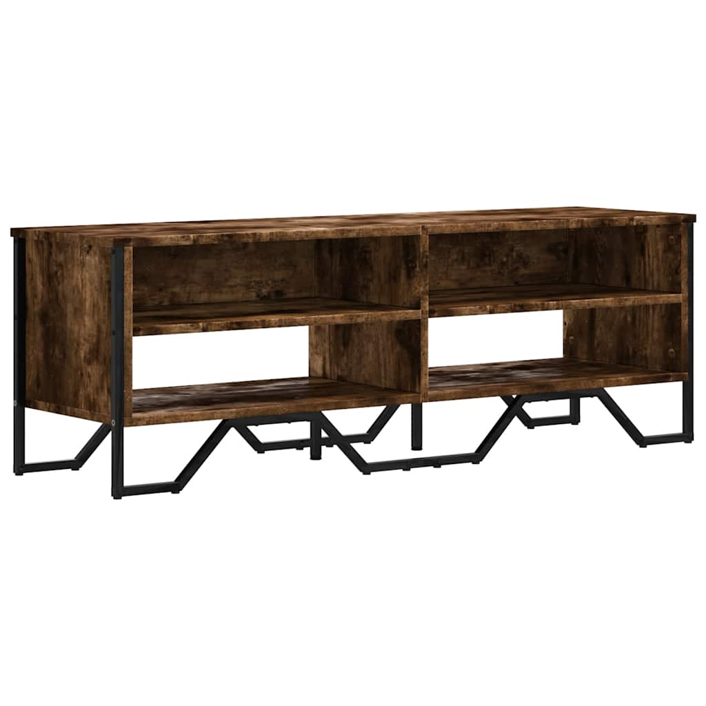 Meuble TV chêne fumé 122x34x41 cm bois d'ingénierie - XIOS