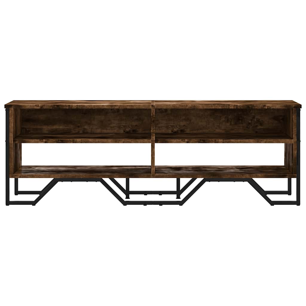 Meuble TV chêne fumé 122x34x41 cm bois d'ingénierie - XIOS