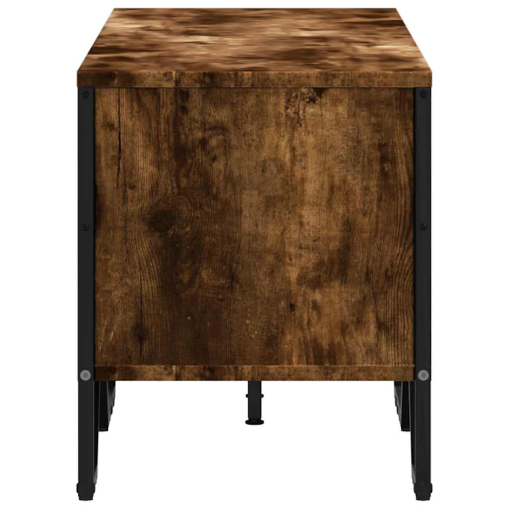 Meuble TV chêne fumé 122x34x41 cm bois d'ingénierie - XIOS