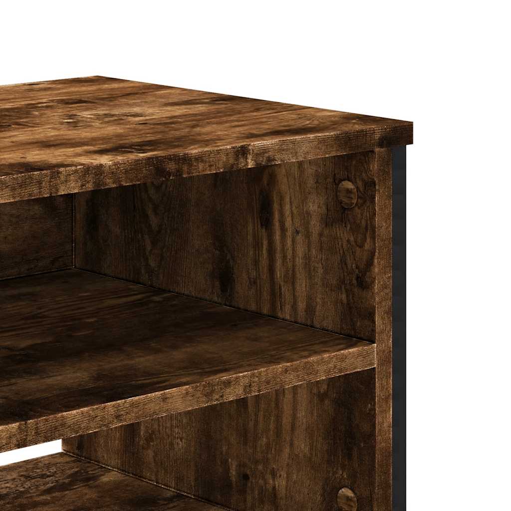 Meuble TV chêne fumé 122x34x41 cm bois d'ingénierie - XIOS