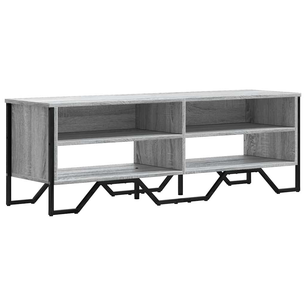 Meuble TV sonoma gris 122x34x41 cm bois d'ingénierie - XIOS