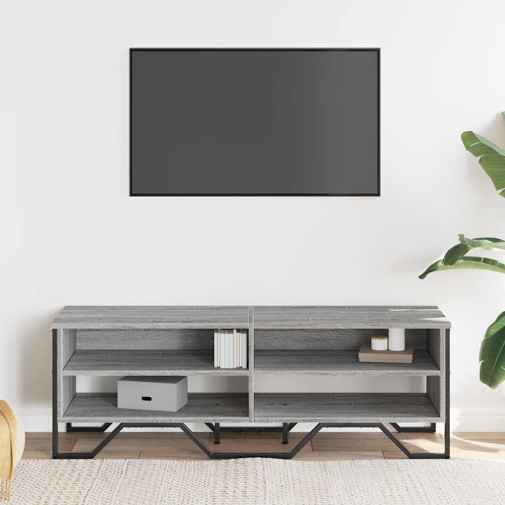 Meuble TV sonoma gris 122x34x41 cm bois d'ingénierie - XIOS