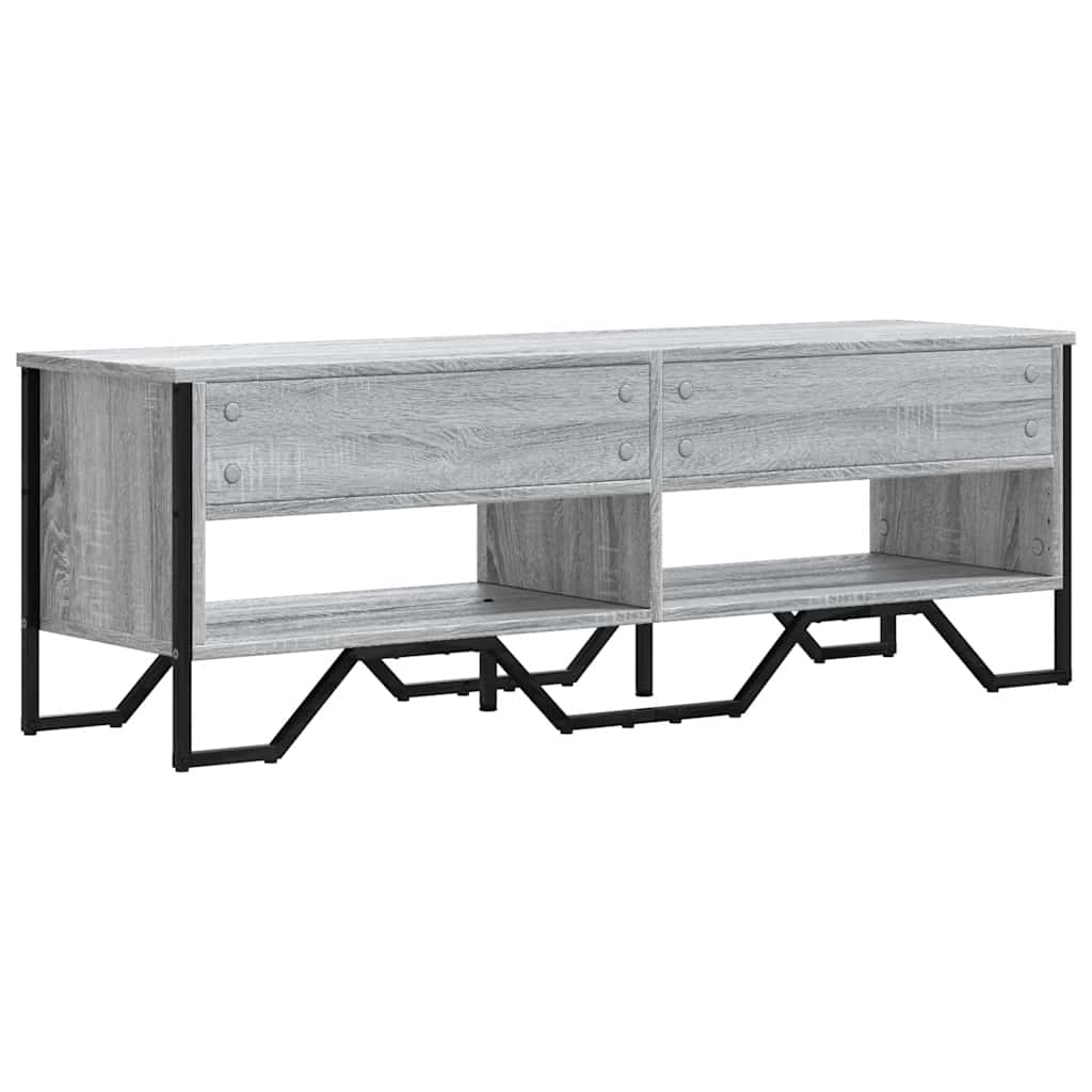 Meuble TV sonoma gris 122x34x41 cm bois d'ingénierie - XIOS