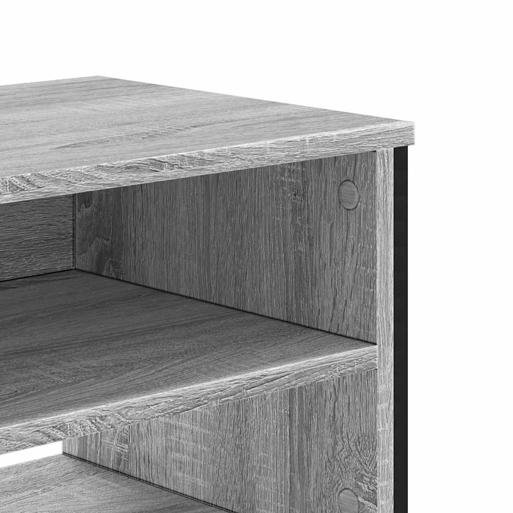Meuble TV sonoma gris 122x34x41 cm bois d'ingénierie - XIOS