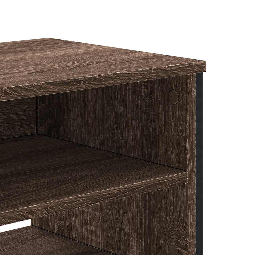 Meuble TV chêne marron 122x34x41 cm bois d'ingénierie - XIOS
