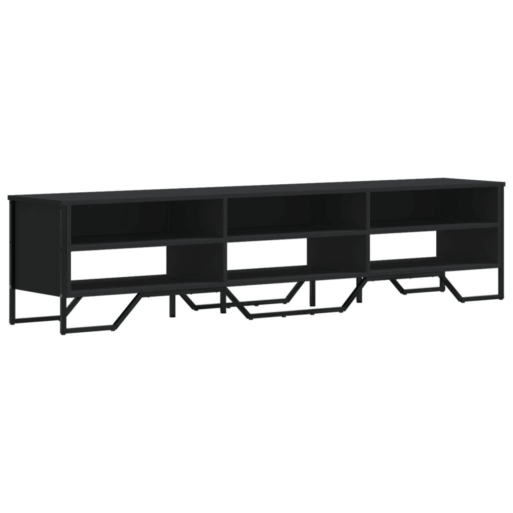 Meuble TV noir 180x34x41 cm bois d'ingénierie - XIOS
