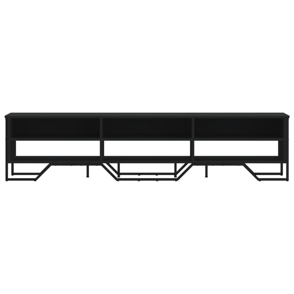 Meuble TV noir 180x34x41 cm bois d'ingénierie - XIOS