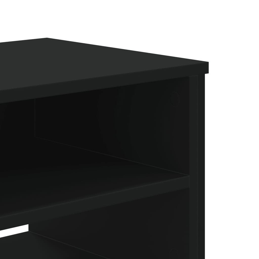 Meuble TV noir 180x34x41 cm bois d'ingénierie - XIOS