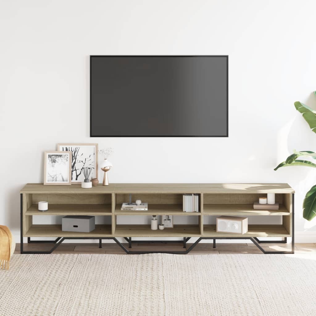 Meuble TV chêne sonoma 180x34x41 cm bois d'ingénierie - XIOS