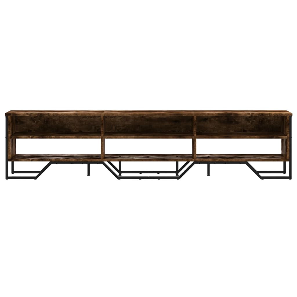 Meuble TV chêne fumé 180x34x41 cm bois d'ingénierie - XIOS