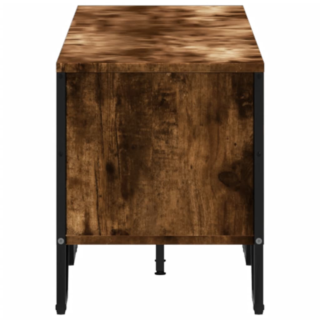 Meuble TV chêne fumé 180x34x41 cm bois d'ingénierie - XIOS