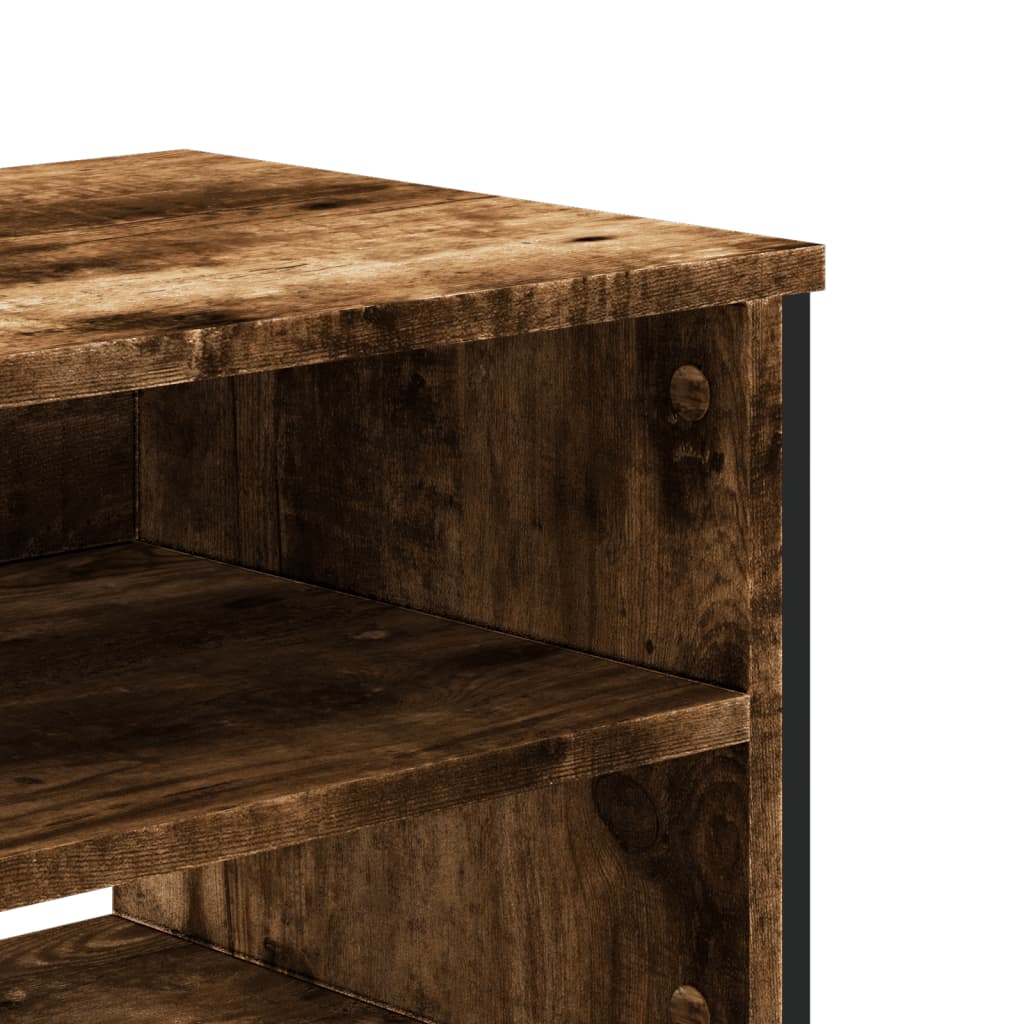 Meuble TV chêne fumé 180x34x41 cm bois d'ingénierie - XIOS
