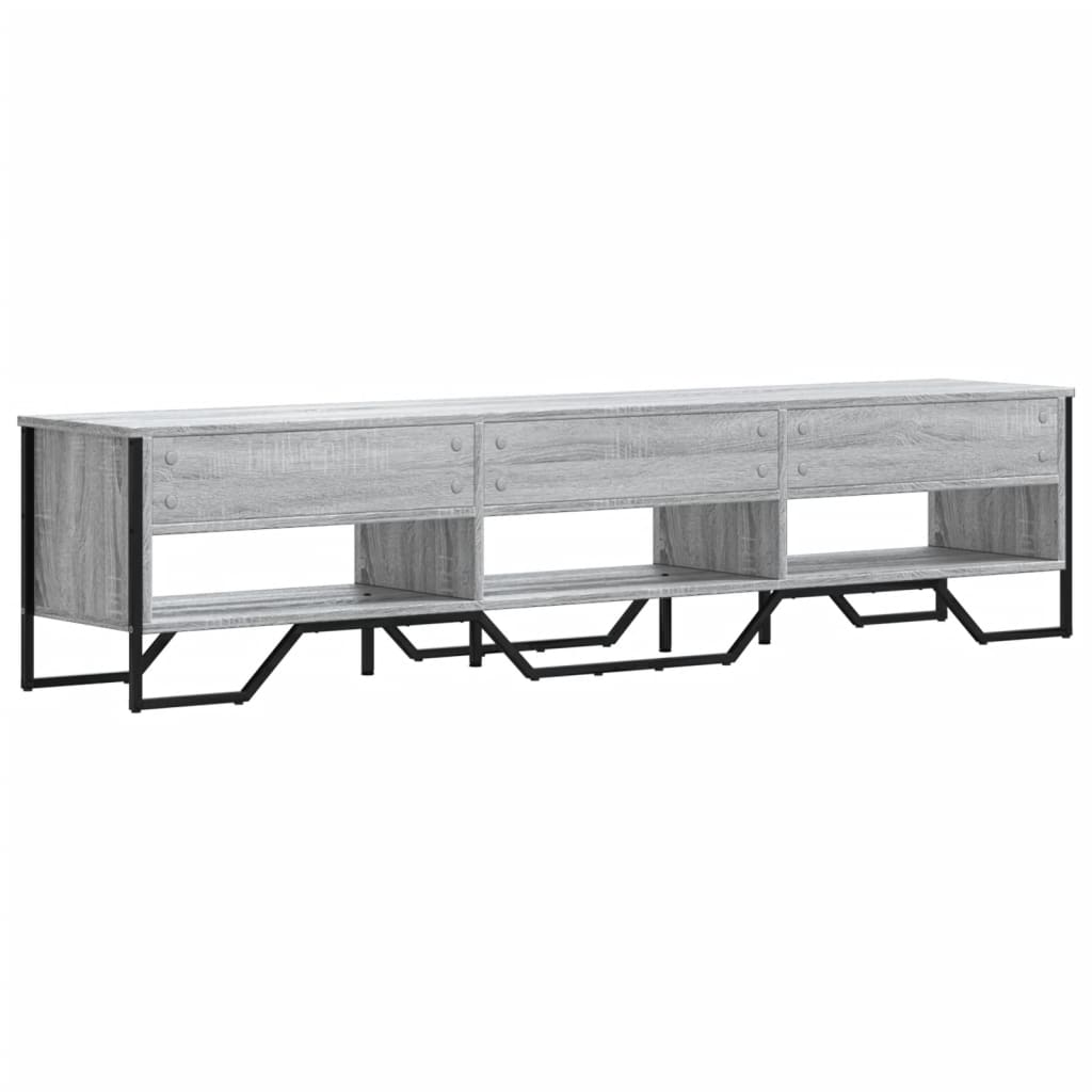 Meuble TV sonoma gris 180x34x41 cm bois d'ingénierie - XIOS