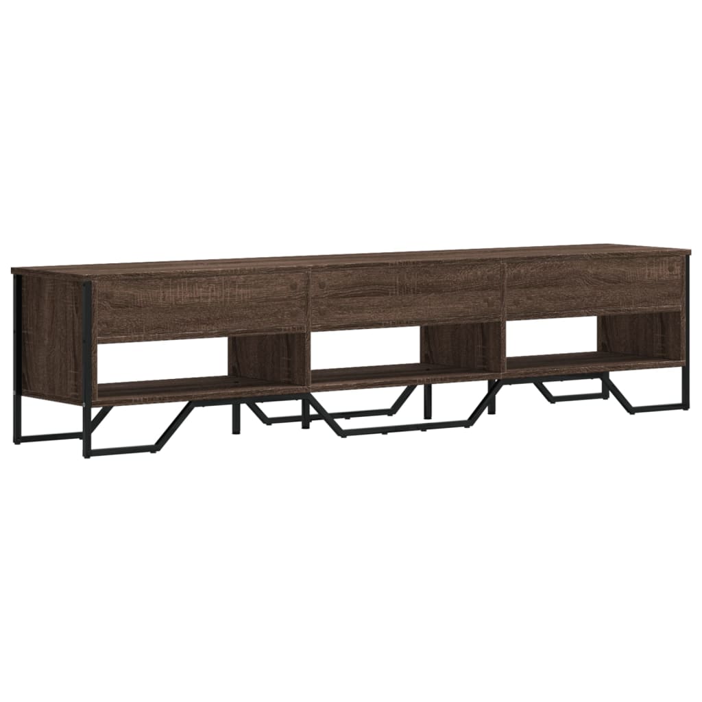 Meuble TV chêne marron 180x34x41 cm bois d'ingénierie - XIOS