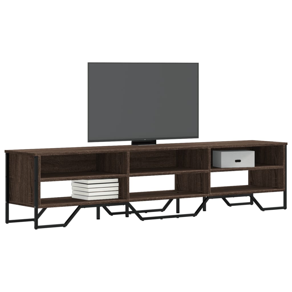 Meuble TV chêne marron 180x34x41 cm bois d'ingénierie - XIOS