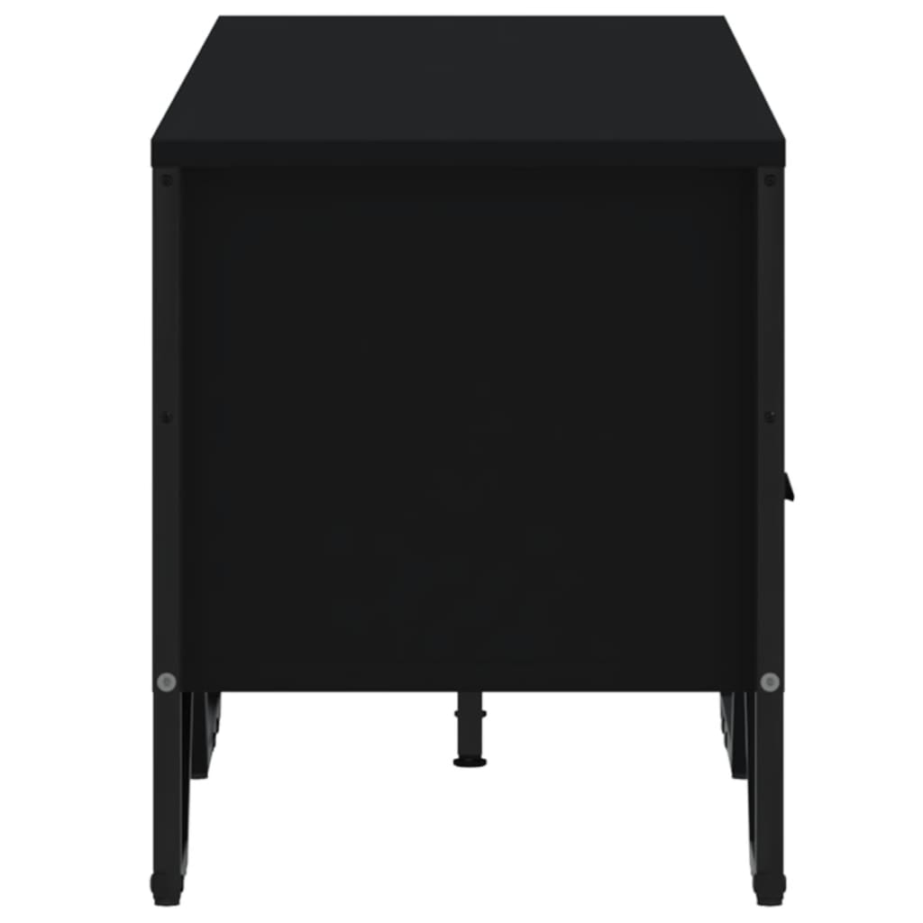 Meuble TV noir 122x34x41 cm bois d'ingénierie - XIOS
