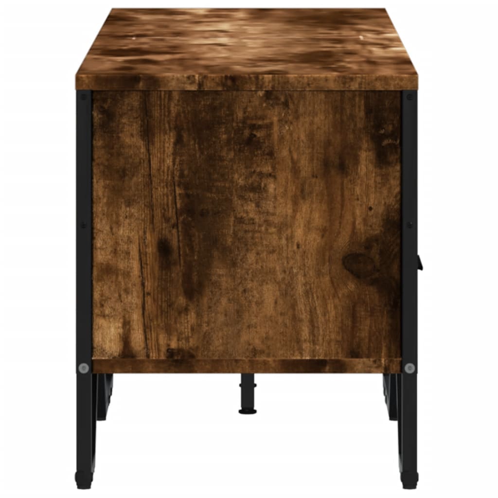 Meuble TV chêne fumé 122x34x41 cm bois d'ingénierie - XIOS