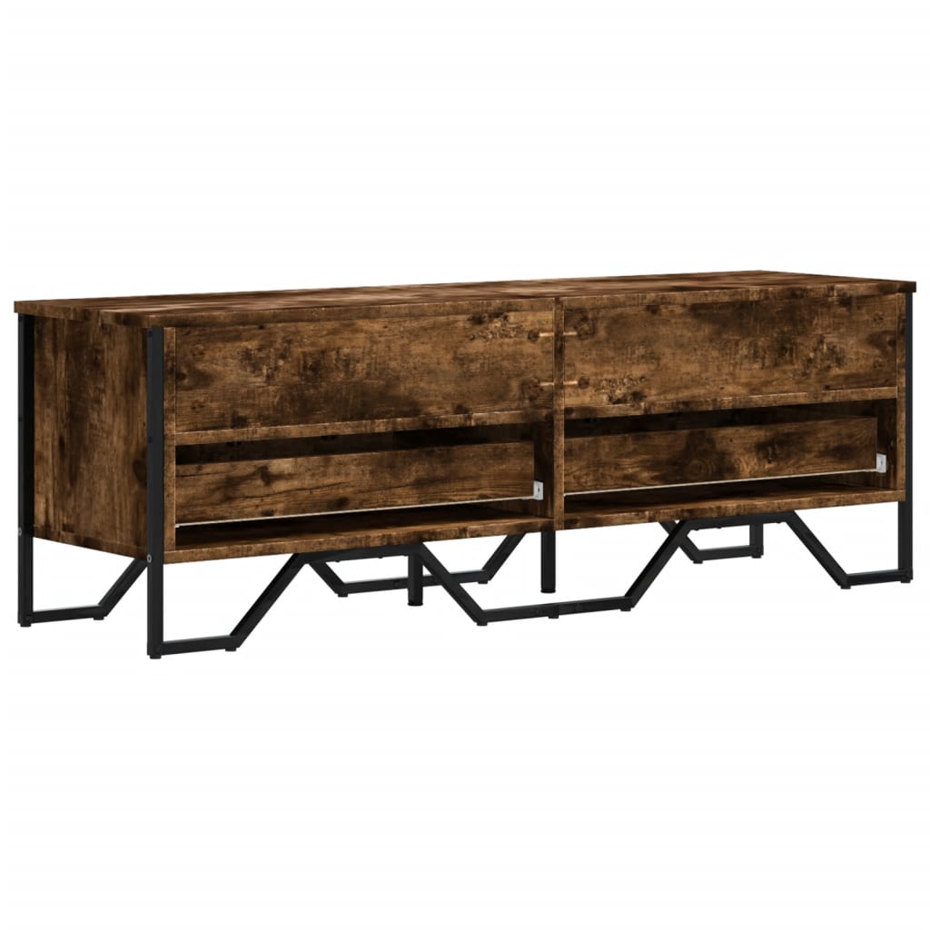 Meuble TV chêne fumé 122x34x41 cm bois d'ingénierie - XIOS