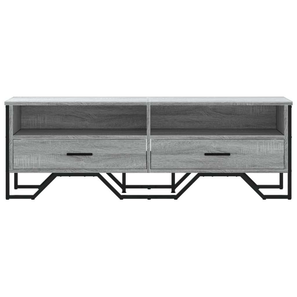 Meuble TV sonoma gris 122x34x41 cm bois d'ingénierie - XIOS