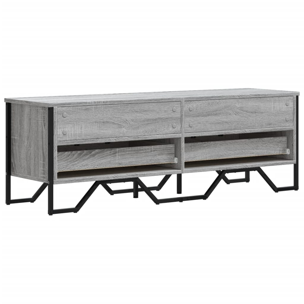 Meuble TV sonoma gris 122x34x41 cm bois d'ingénierie - XIOS