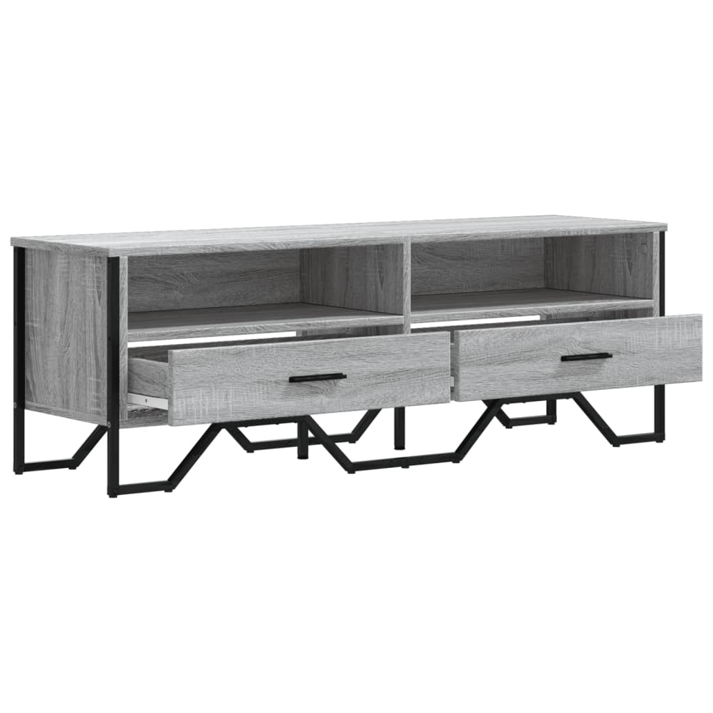 Meuble TV sonoma gris 122x34x41 cm bois d'ingénierie - XIOS