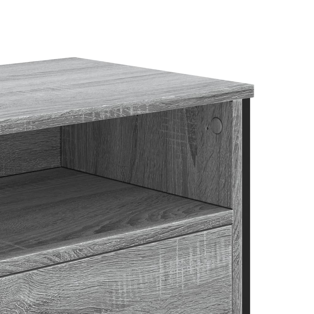 Meuble TV sonoma gris 122x34x41 cm bois d'ingénierie - XIOS