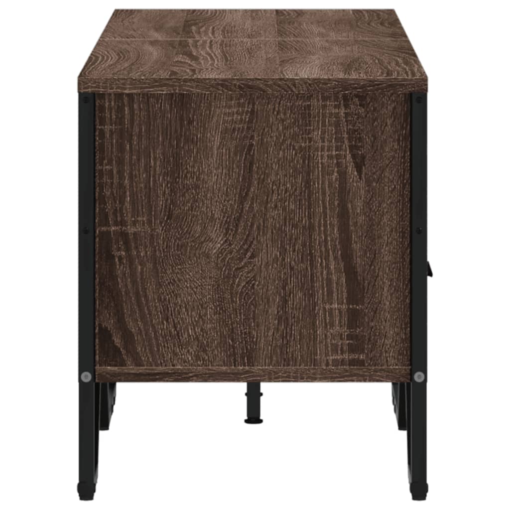 Meuble TV chêne marron 122x34x41 cm bois d'ingénierie - XIOS