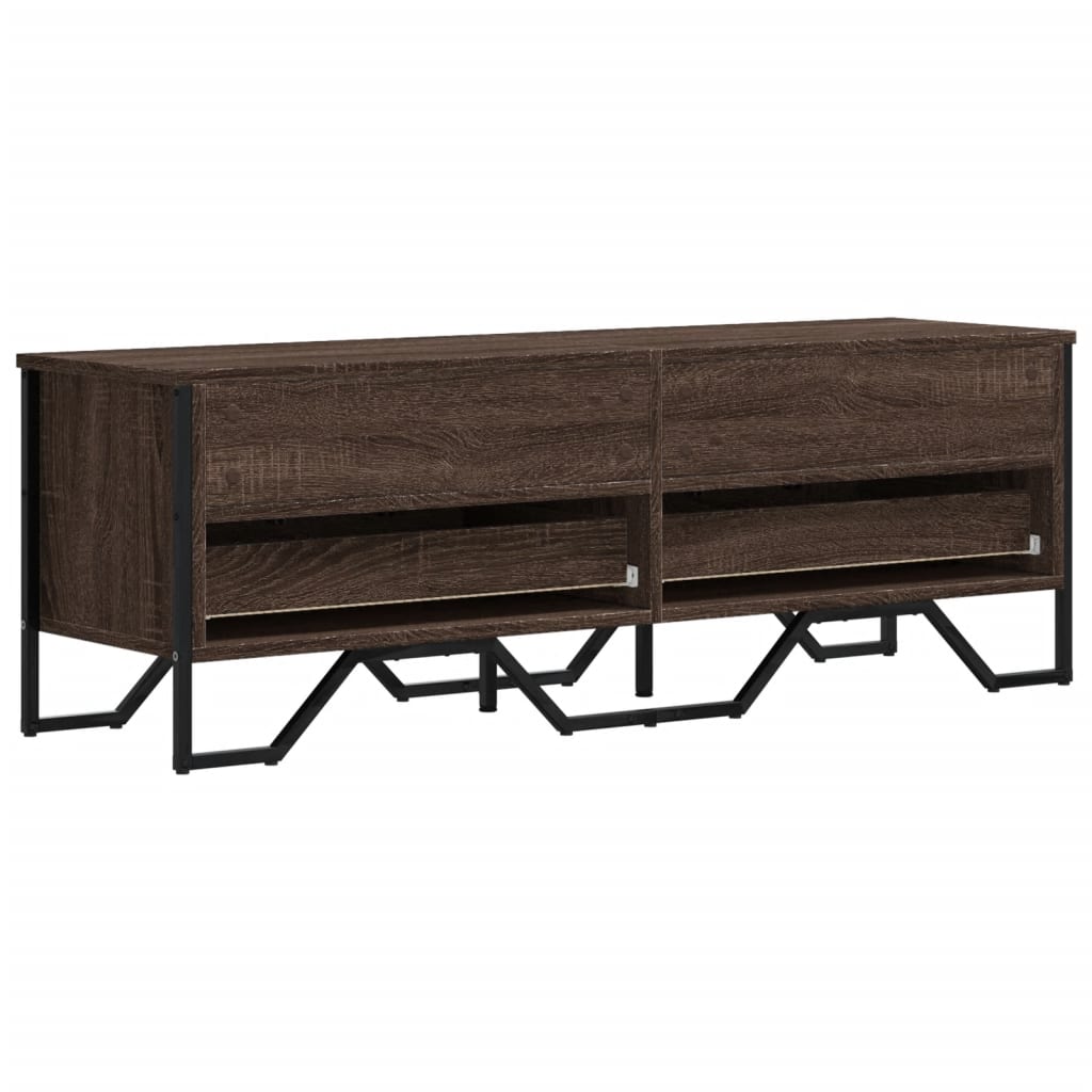Meuble TV chêne marron 122x34x41 cm bois d'ingénierie - XIOS