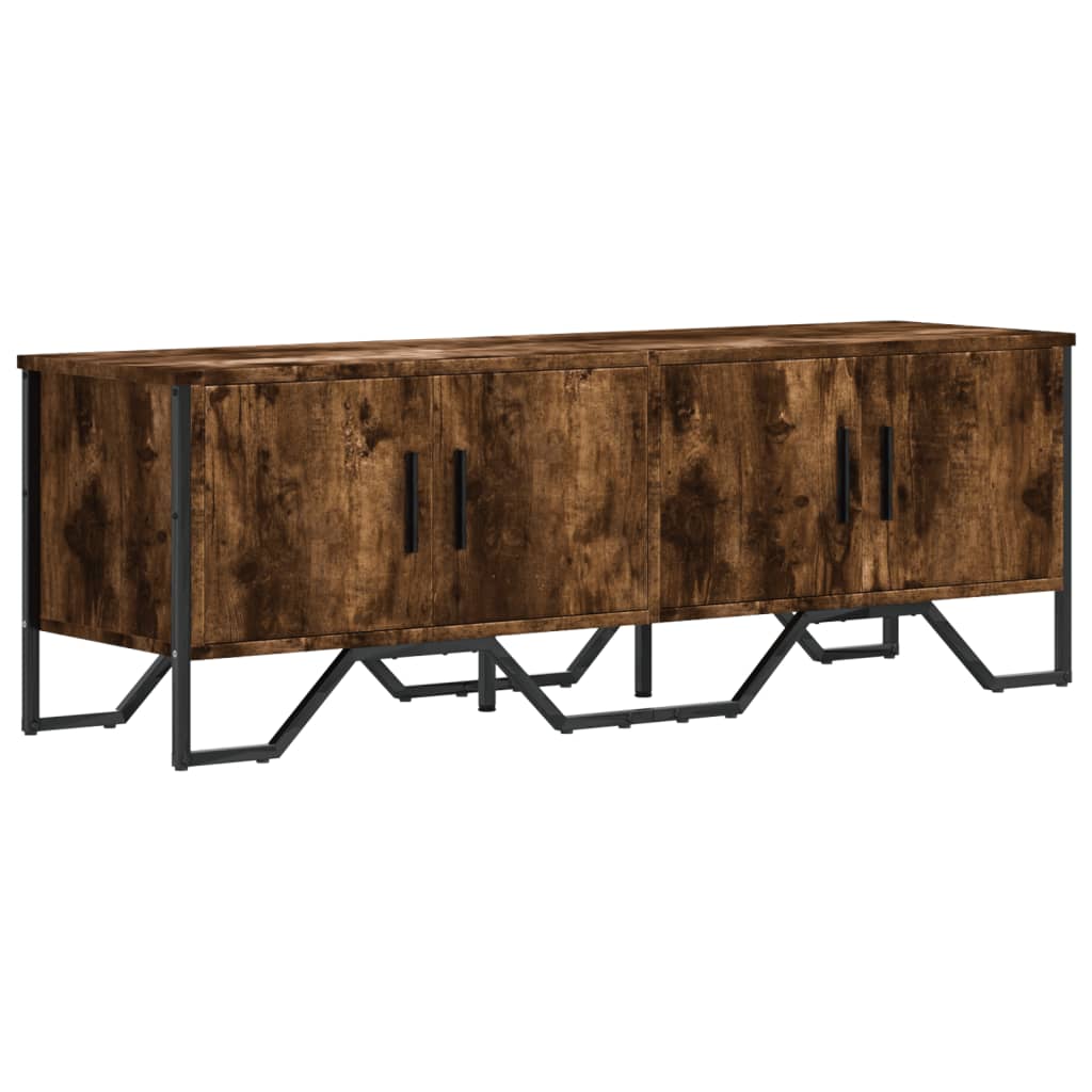 Meuble TV chêne fumé 122x34x41 cm bois d'ingénierie - XIOS