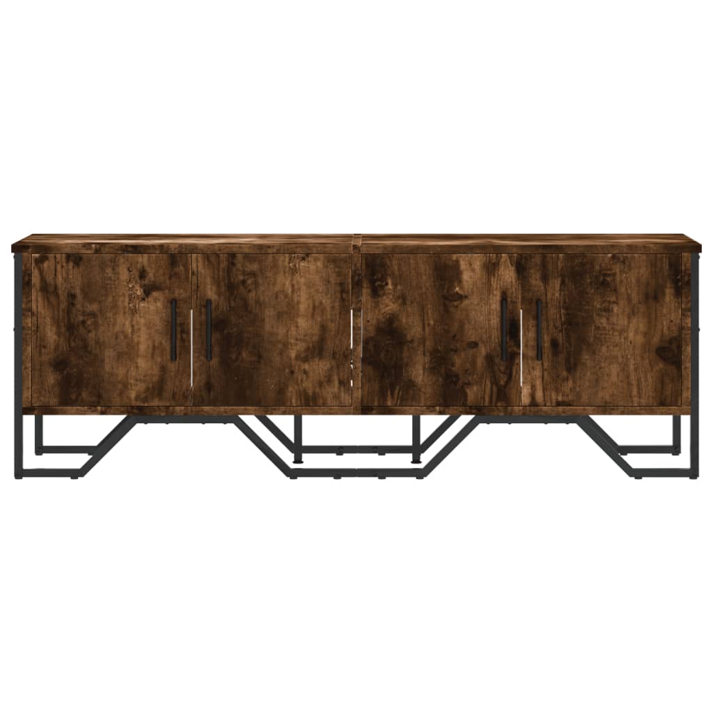 Meuble TV chêne fumé 122x34x41 cm bois d'ingénierie - XIOS
